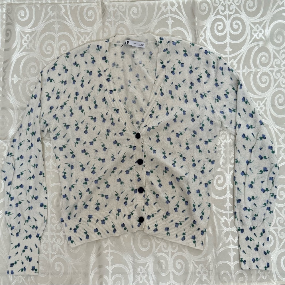 ZARA FLORAL CARDIGAN